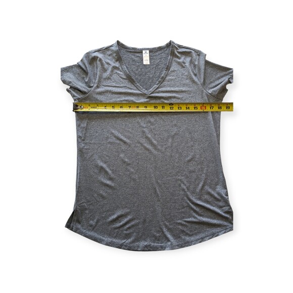 90 degree by Reflex Shirt Short Sleeve S Gray Black V Neck Women - Picture 4 of 6